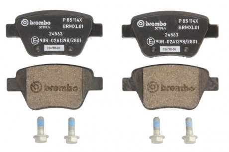 P85114X BREMBO Комплект гальмівних колодок з 4 шт. дисків