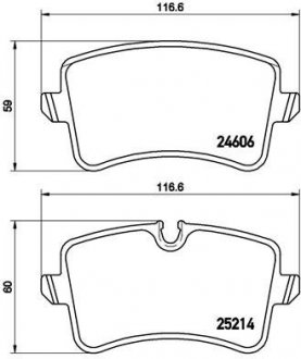 P85119 BREMBO Комплект тормозных колодок из 4 шт. дисков