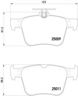 P85 124 BREMBO тормозные колодки дисковые