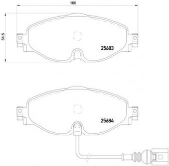 P85126 BREMBO Комплект гальмівних колодок з 4 шт. дисків