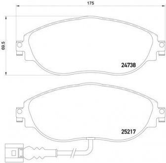 P85 131 BREMBO Гальмівні колодки дискові