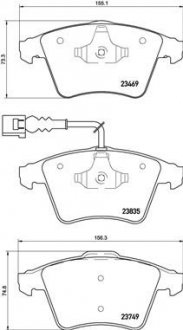 P85 149 BREMBO тормозные колодки дисковые