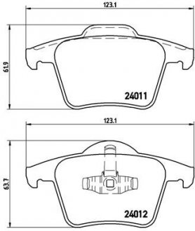 P86 019 BREMBO тормозные колодки дисковые