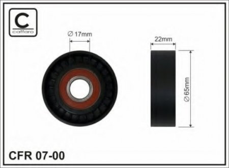 07-00 CAFFARO 65x17x22 Ролик паска приводного DB (W168) A 1.7DCI 98-