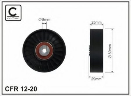 12-20 CAFFARO 88,3x8x26 Ролик паска приводного Volvo/Renault