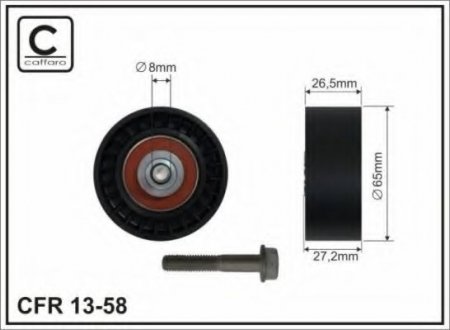 13-58 CAFFARO 65x8x26,5 Ролик паска приводного PSA 3.0 24V96-