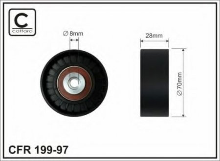 199-97 CAFFARO Ролик паска приводного 70x8x28