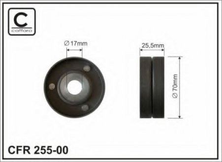 255-00 CAFFARO 70x17x26 Ролик паска приводного Bmw 730D E38/E46/E39