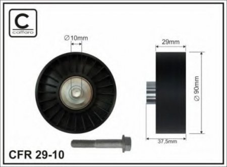 29-10 CAFFARO Ролик ременя генератора (направ.) Connect 1.8D/TDCI 02- (+AC)