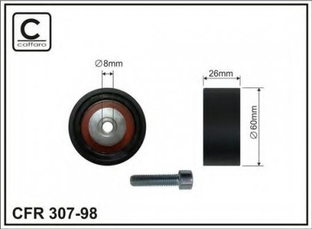 307-98 CAFFARO Ролик генератора гладкий