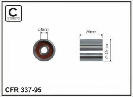 337-95 CAFFARO 29x8x29 Ролик паска приводного Skoda/VW Golf V/Caddy II