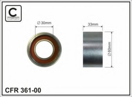 361-00 CAFFARO !знято з в-цтва!60x30x33 Ролик паска приводного Mazda 2.0 V6/2.5 V6