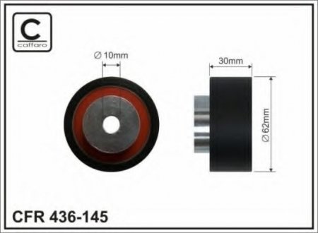 436-145 CAFFARO Снято с в-чества! 62x10x30 Ролик кулич приводного Citroen C5,C8,JumperPeugeot 406,607,Boxer 2.0HDi, 2.2HDI/JTD 02.00-