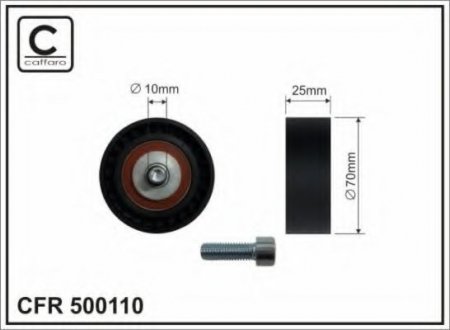 500110 CAFFARO Ролик паска приводного 70x10x25