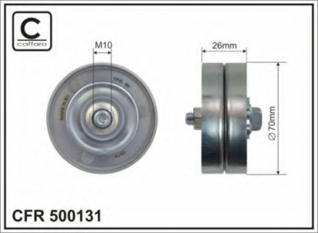 500131 CAFFARO 70x10x26 Ролик паска приводного BMW E39/E46 98-