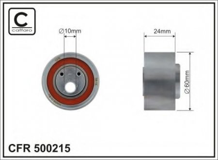 500215 CAFFARO 60x10x24 Ролик паска приводного Audi 100/A6 2,5TDI 94-