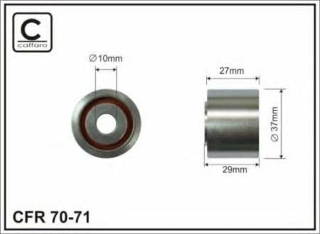 70-71 CAFFARO 37x10x27 Ролик паска приводного Citroen Berlingo,Jumpy, Fiat Scudo, Peugeot Partner