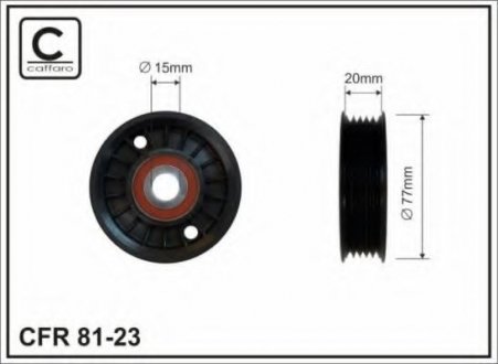 81-23 CAFFARO 83X15X23 Ролик паска приводного VW Passat 1,9 TDI 96.03-00.11