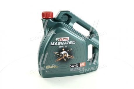 15C4AA_ CASTROL Масло ДВС 5W-40 Castrol MAGNATEC DIESEL DPF API SN/CF, ACEA C3, GM dexos2, 4л, синт.