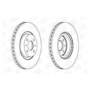 561387CH CHAMPION Гальмівний диск передній Fiat Bravo, Doblo, Fiorino, Idea, Linea, Stilo / Abarth / Alfa Romeo / Lanc