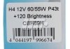 CBH89H CHAMPION Автолампа Champion +100 (H4 12V 60/55W P43t) (фото 4)