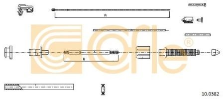 10.0382 COFLE Трос акселератора Renault 19, Clio, Safrane, 1,4-3,0, 91-
