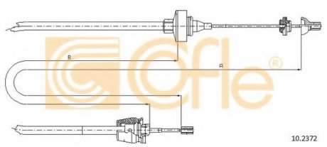 10.2372 COFLE Трос зчеплення Renault Twingo 98-07 1,2