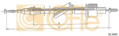 10.2443 COFLE Трос зчеплення Ford Tranzit 1.6-2.0