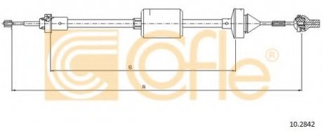 10.2842 COFLE Трос сцепления Renault Clio 90-98 1000/625