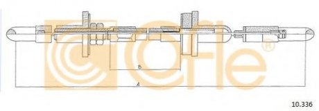 10.336 COFLE Трос зчеплення VW Passat 1.3-1.6