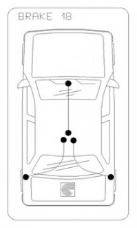 10.6861 COFLE Трос ручного тормоза зад. Л/П Renault Master 10- (RWD) (спарка)