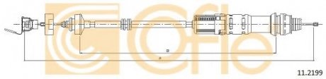 11.2199 COFLE Трос зчеплення Berlingo/Partner 1.6HDi 05- (BE4R) (з авторег.) (882/690)