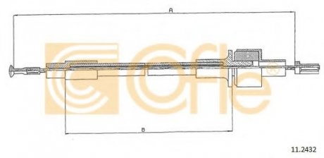 11.2432 COFLE Трос сцепления Ford Sierra Diesel 2,3 -90