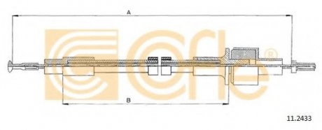 11.2433 COFLE Трос сцепления Ford Sierra 1.8-2.0