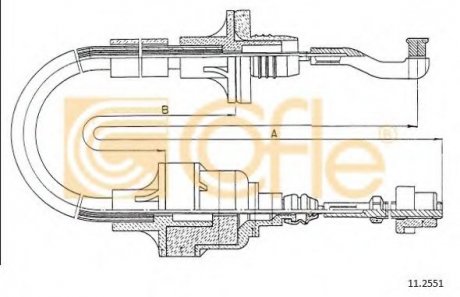 112551 COFLE Трос сцепления Opel Vectra 1.4/1.6/1.7TD 89-