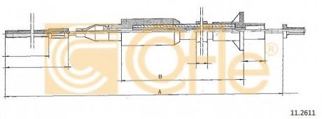11.2611 COFLE Трос зчеплення Opel Omega 2.3D,TD