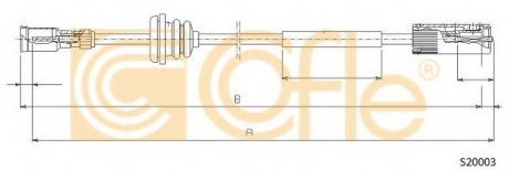 S20003 COFLE Трос спидометра Opel Astra F/ Vectra A 1.4-2.0 88-95