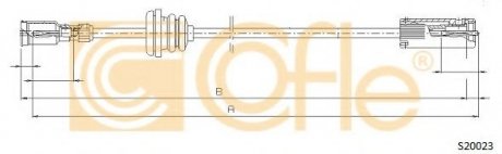 S20023 COFLE Трос спидометра Opel Ascona 1.6-1.8