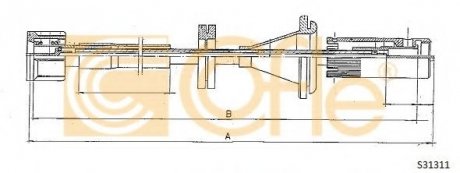 S31311 COFLE Трос спидометра Audi 80-90 (все) 82-