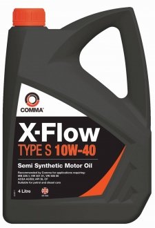 XFS4L COMMA Масло моторне Comma X-Flow Type S 10W-40 (4 л)