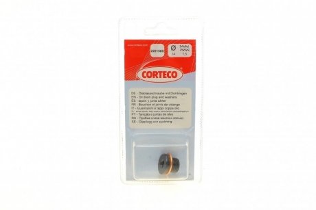 220150S CORTECO Пробка слива смазки с уплотнением CORTECO 220150S