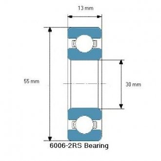 6006 2RS CX Підшипник шариковий (30х55х13) (6006-2RS) CX