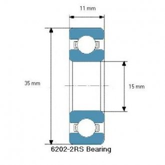 6202 2RS CX Подшипник генератора 2110 малый (6202) CX