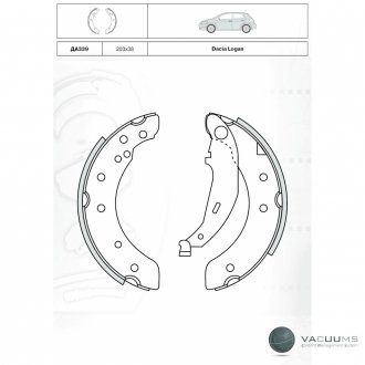 DA339 DAFMI / INTELLI Тормозные колодки барабанные