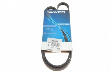 3PK1040 DAYCO Ремінь генератора поліклиновий DAYCO 3PK1040