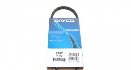 3PK515 DAYCO Ремінь генератора поліклиновий DAYCO 3PK515