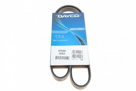 4PK980 DAYCO Ремінь генератора поліклиновий DAYCO 4PK980