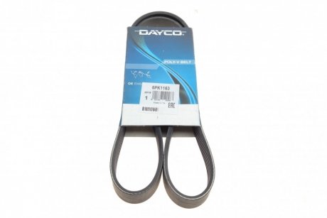 6PK1163 DAYCO Ремень генератора поликлиновый DAYCO 6PK1163