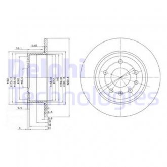 BG2381 Delphi Диск гальмівний OPEL Omega/Senator "R D270mm "86-94