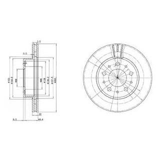 BG2425C Delphi DELPHI VOLVO Диск тормозной передний 740-760,940-960